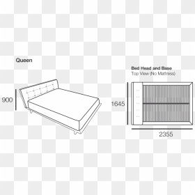 Drawn Bed Side View Cartoon - Mattress And Base Drawing, HD Png Download - bed side view png