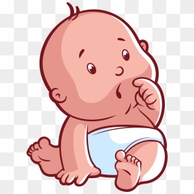 Diaper Transparent Cartoon Baby - Cartoon Baby Crawling Png, Png Download - baby cartoon png