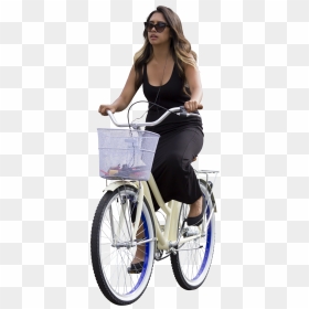 Woman Riding Bike Png, Transparent Png - bicicleta png
