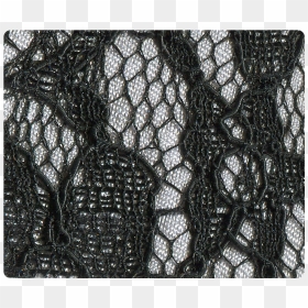 98 Black Lace Grey Satin Fabric Swatch - Black Lace Fabric Swatch, HD Png Download - black lace pattern png
