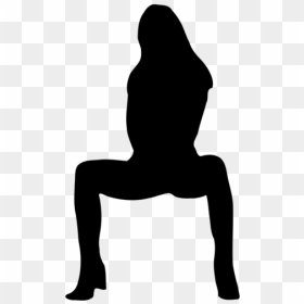 Woman Body Silhouette Png, Transparent Png - squat png