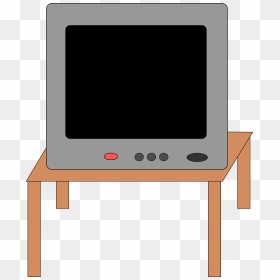 Tv Set 1 Clip Arts - Tv On The Table Clipart, HD Png Download - tv .png