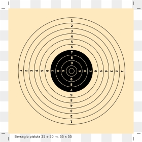 Bersaglio Pistola 25m O 50m - Circle, HD Png Download - pistola png