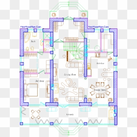 European Style Duplex House Plan - Small Duplex House European Style, HD Png Download - floor plan png