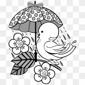 Transparent Umbrella Bird Clipart - Outline Pictures For Glass Painting, HD Png Download - bird outline png