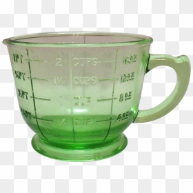 Vintage Two Cup Green Measuring & Mixing Cup Very Good - Mug, HD Png Download - measuring cup png