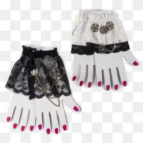 Lace Wrist Cuffs / Steampunk Black - Leggings, HD Png Download - steampunk frame png