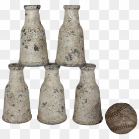1950s Milk Bottle Carnival Knock Down Target Game - Ceramic, HD Png Download - milk bottle png