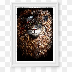 Image Of Steampunk Lion - Picture Frame, HD Png Download - steampunk frame png
