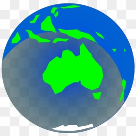 Recylcle Blue Crystal Earth Globe Png Images - Cartoon Earth With Australia, Transparent Png - globe .png