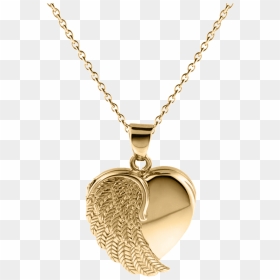 Necklace, HD Png Download - gold angel wings png