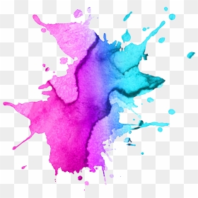 Paint Splatter Pink Blue Brightfreetoedit - Pink And Blue Watercolor Splash, HD Png Download - purple paint splatter png