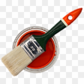 Paint Brush Paint Tin, HD Png Download - painting brush png