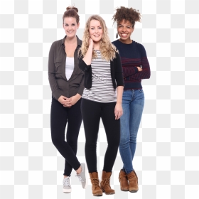 Three Happy Women - Whole Body Full Body Stock People, HD Png Download - happy woman png