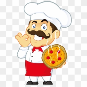 Pizza Chef Clipart, HD Png Download - pizza vector png