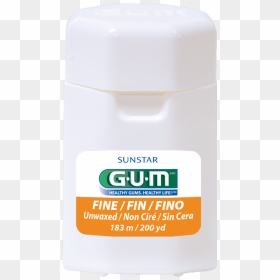Gum® Fine Floss, 183m Unwaxed Spool - Bottle, HD Png Download - floss png
