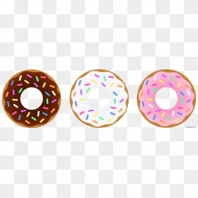 Donut Chocolate Vanilla Strawberry Clipart - Donuts Clipart, HD Png Download - donut clipart png