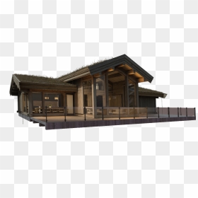 House, HD Png Download - log cabin png