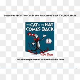 Cat In The Hat Comes, HD Png Download - dr seuss hat png