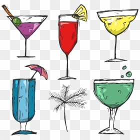 Cocktail Cartoons, HD Png Download - copas png
