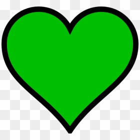 Png Black And White Green Heart Or Clover Leaf Clip - Green Heart Clipart, Transparent Png - green heart png