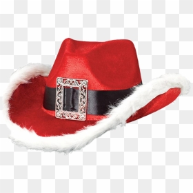 #santa Cowboy Hat - Christmas Cowboy Hat, HD Png Download - cowboy hat png transparent