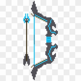 Bow And Arrow Pixel Art, HD Png Download - blue bow png