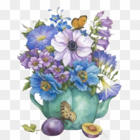 Flores Pintadas, Cuadros Flores, Dibujo De Flores, - Watercolor Painting, HD Png Download - cuadros png