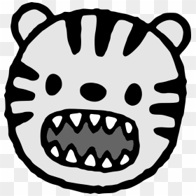 Rawr - Face Cartoon Tiger Drawing, HD Png Download - roaring tiger png