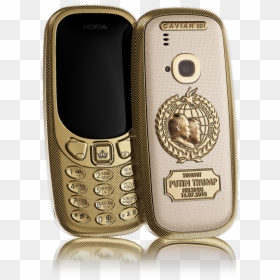 Golden Nokia 3310 Putin-trump Peacemakers By Caviar, HD Png Download - nokia png