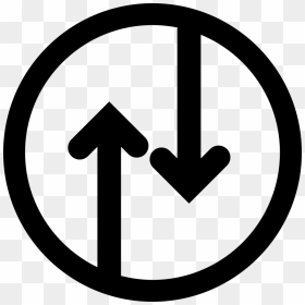 Up And Down Arrows In Circle - Info Icon, HD Png Download - up down arrow png