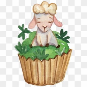 Transparent Easter Bunny Easter Cake Cupcake Food Flowerpot - Illustration, HD Png Download - easter grass png