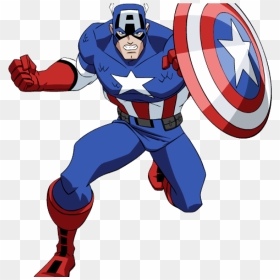 Superhero Clipart Free Ba Superhero Clipart Clipart - Captain America Cartoon Color, HD Png Download - superhero clipart png