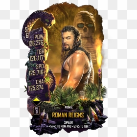 Wwesc S6 Roman Reigns Primal - Wwe Supercard Primal Tier, HD Png Download - wwe roman reigns png