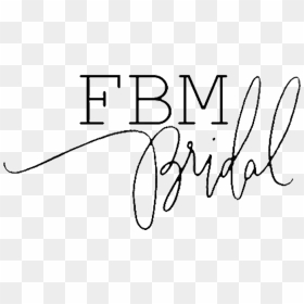 Fbm Bridal Logo - Calligraphy, HD Png Download - bride silhouette png