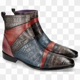 Ankle Boots Elvis 26 Big Croco Stone Fuxia Guana Red - Melvin & Hamilton, HD Png Download - big stone png