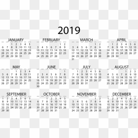 Download 2019 Calendar Transparent 01s - 2011, HD Png Download - 2017 calender png