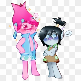 Genderbent Trolls Tumblr - Trolls Poppy X Branch, HD Png Download - trolls branch png