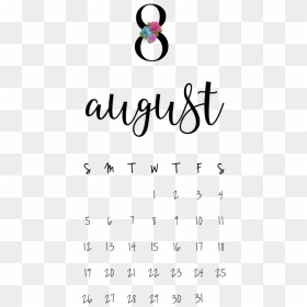 August 2019 Creative Calendar, HD Png Download - 2017 calender png