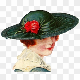 Vintage Woman Hat Png , Png Download - Hat Vintage Png, Transparent Png - vintage woman png