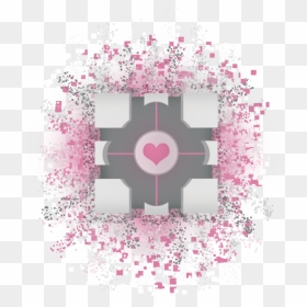 Companion Cube Explosion - Circle, HD Png Download - companion cube png