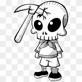 Hammer Skull Kid By Cx-asuka On Clipart Library - Skull Graffiti Cool Drawings, HD Png Download - skull kid png