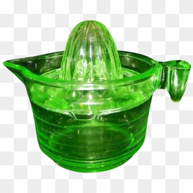Uranium Glass Juicer With Base, HD Png Download - measuring cup png