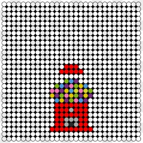 Gumball Machine Perler Bead Pattern / Bead Sprite - Nintendo Switch Perler Bead Patterns, HD Png Download - gumball machine png