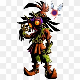 Zelda Majora's Mask Link, HD Png Download - skull kid png