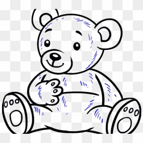 Cartoon Bear Easy To Draw, HD Png Download - teddy bear vector png