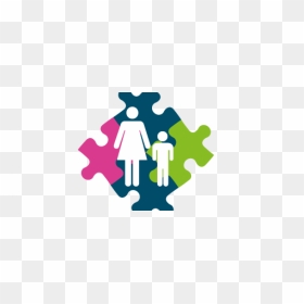 Jigsaw Graphic With Adult And Child Icons, HD Png Download - autism awareness png