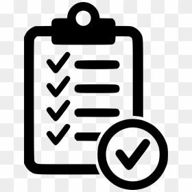 Download Icons Checklist Computer Black Text White - Checklist Icon Png, Transparent Png - white tick png