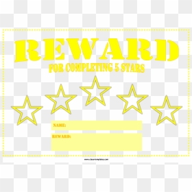 5 Star Printable Reward Certificate Main Image - Graphic Design, HD Png Download - blank certificate template png