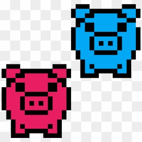 Two Little Pigs - Logo Pixel Art Fortnite, HD Png Download - companion cube png